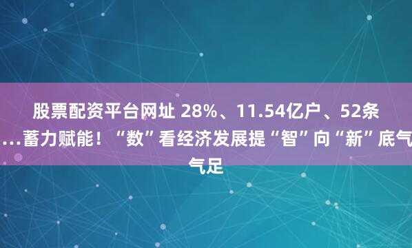 股票配资平台网址 28%、11.54亿户、52条……蓄力赋能！“数”看经济发展提“智”向“新”底气足